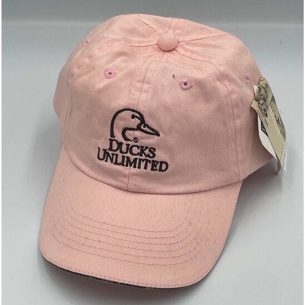 Ducks Unlimited Pink Cotton Adjustable Baseball Cap Hat Dorfman Pacific NWT